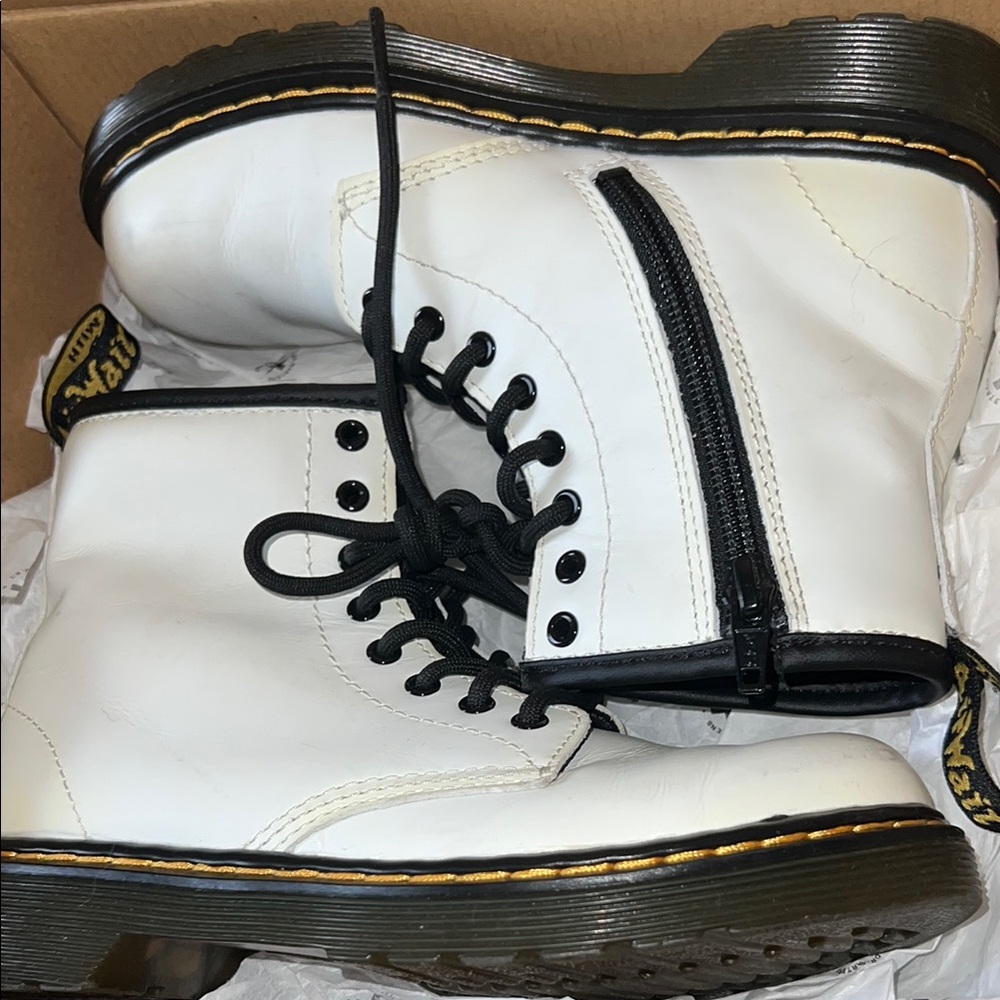 Dr. Martens Tan Leather Boots Durable Design